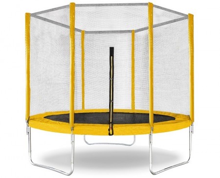 Батут Trampoline 6 диаметр 1,8 м, с защитной сеткой, желтый