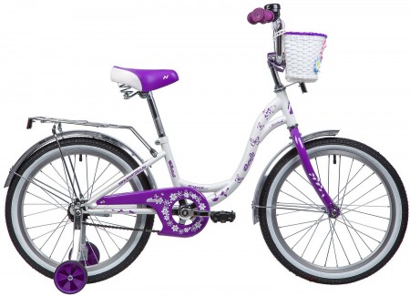 Велосипед 20' NOVATRACK BUTTERFLY белый-фиолетовый 207BUTTERFLY.WVL9 (2019)